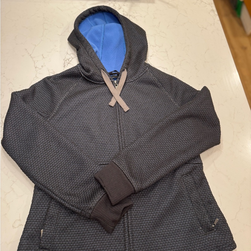 Prana Blue and Brown Fleece Jacket